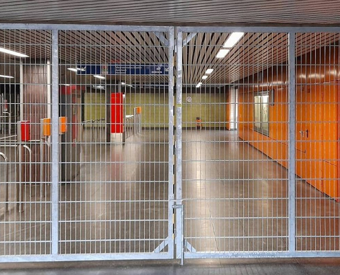 Abtrennung Zugang U-Bahn in Dortmund