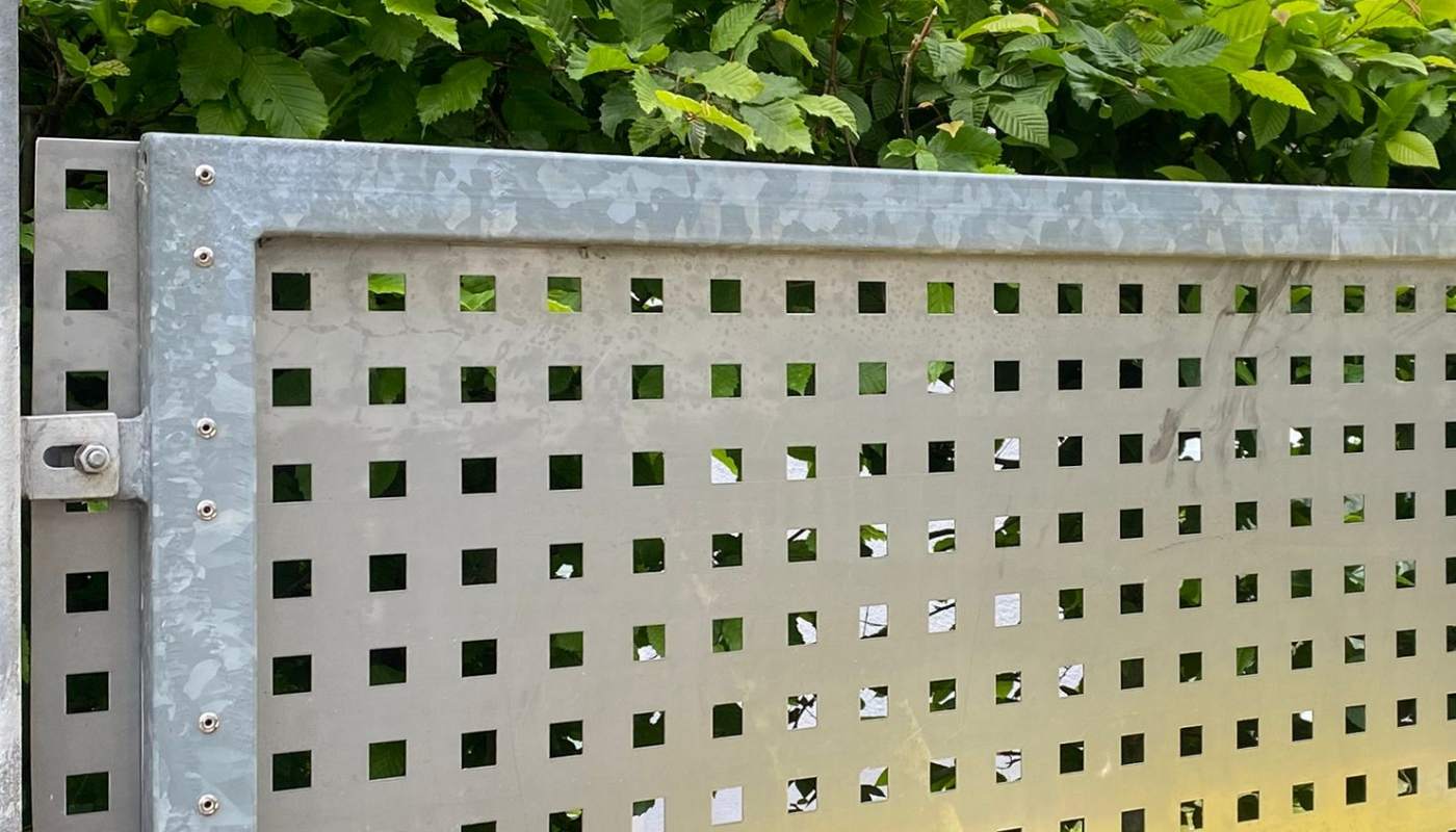 Verkleidung aus Edelstahllochblechen